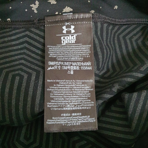 Under Armour Black Coldgear Infrared Cozy Shimmer Leggings Women's Size Small - Picture 7 of 10